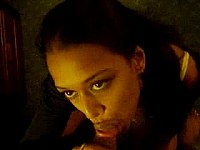 Sweet black chick facialized