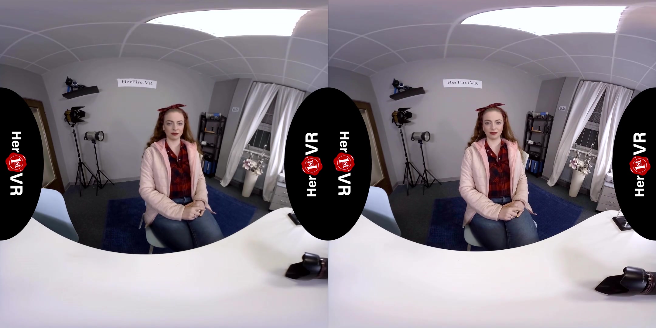 Mia El Camino - First VR Casting - Curvy Redhead Hardcore