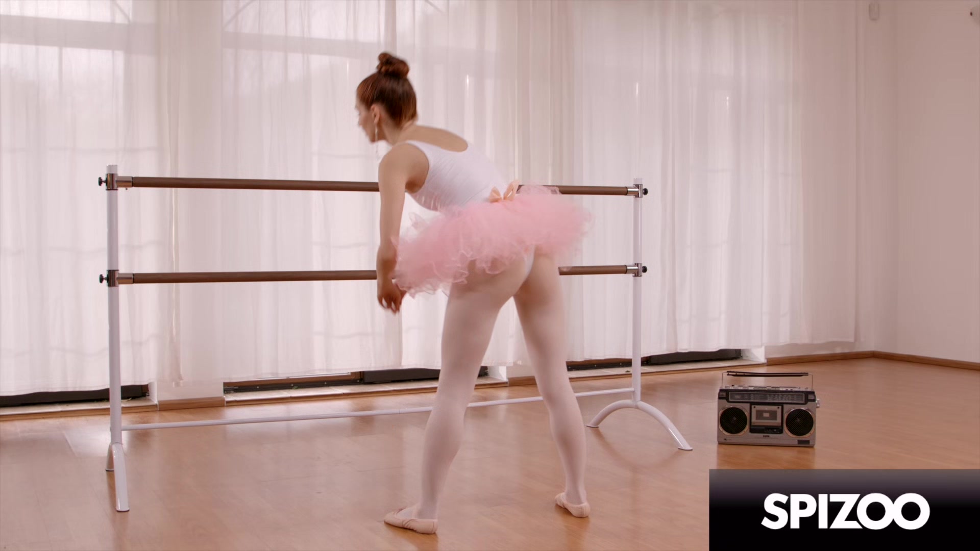 Petite Redhead Ballerina Lina Joy Moans Loud While Fucking