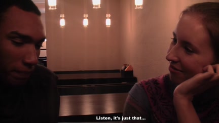 Hotty sucks for cash in a restaurant