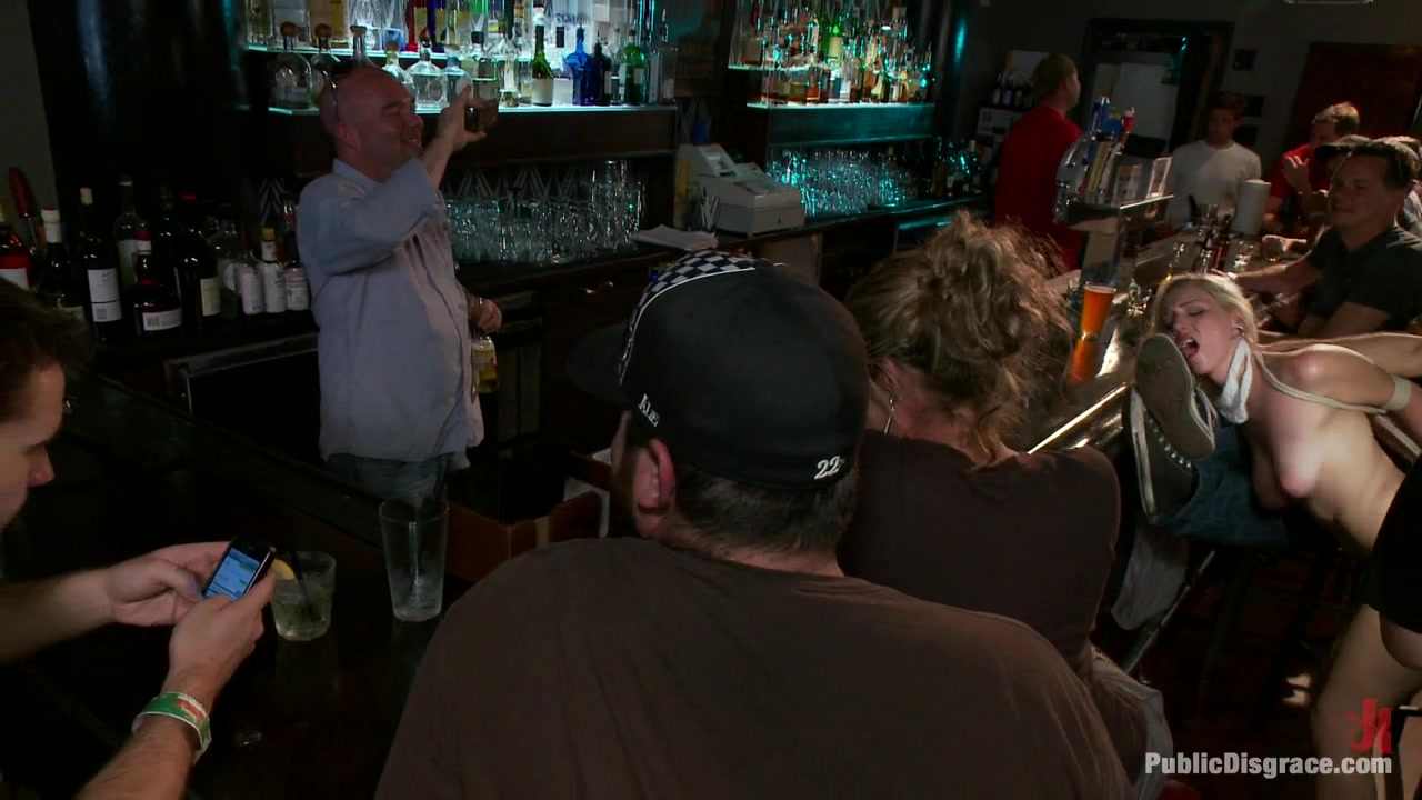 Hot Blonde Disgraced In Bar - PublicDisgrace