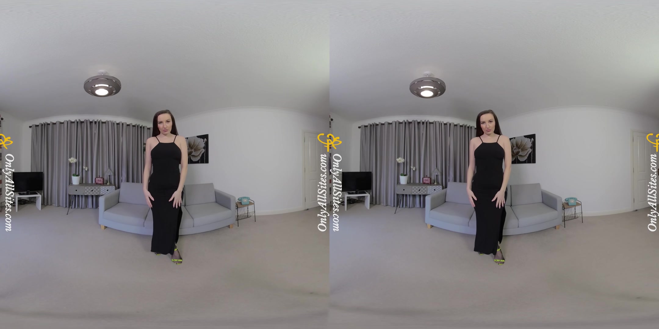 Sexy Black Dress and Shaved Pussy - OnlyTease