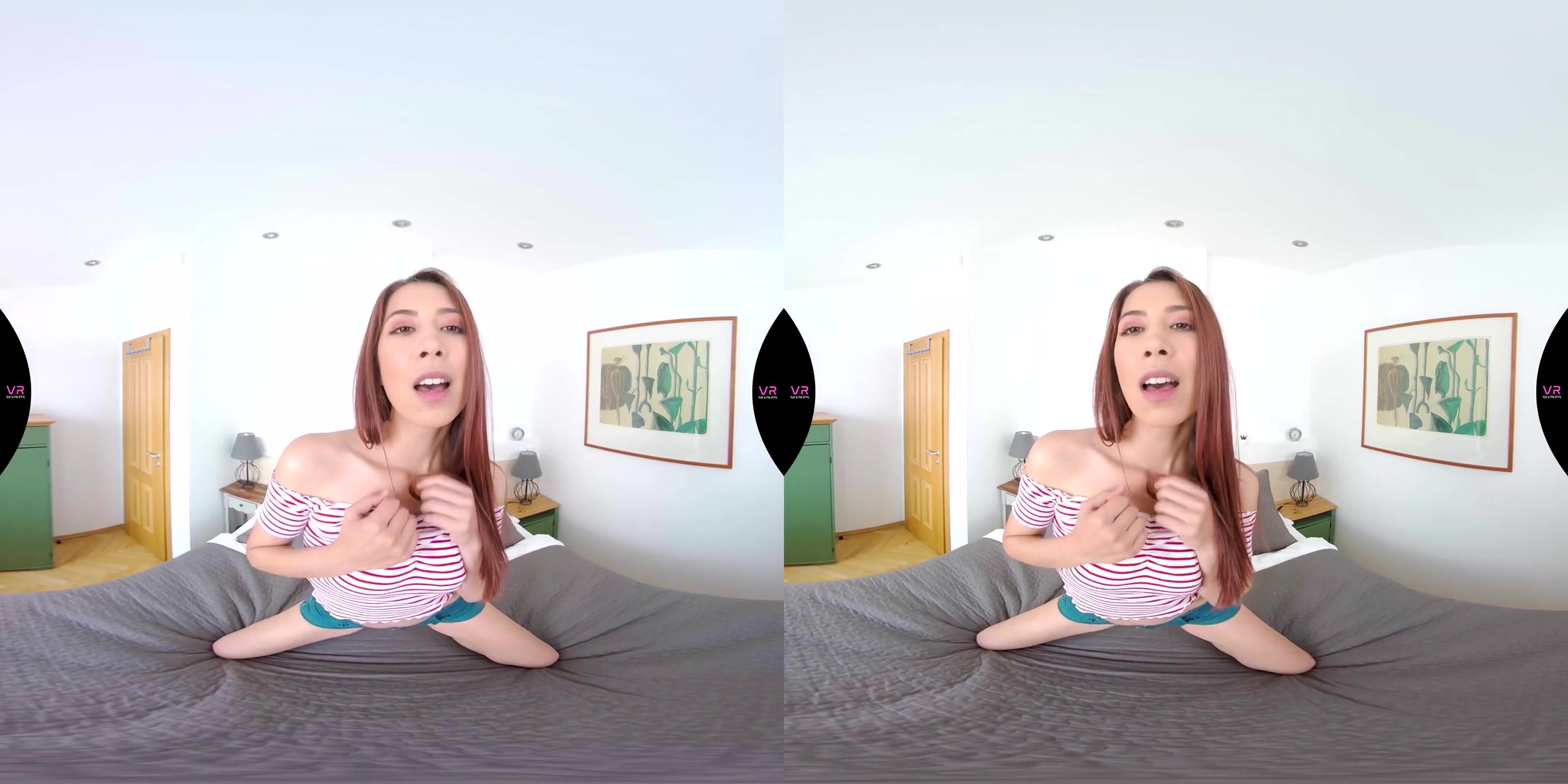 Paula Shy Plays On The Bed