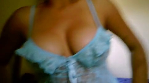 Trying to film Latina GF's big tits