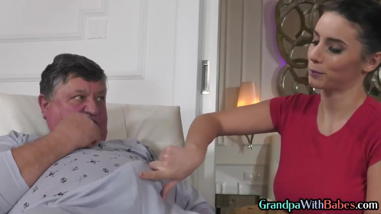 Old guy fucks bigtitted wild babe in wet pussy hole
