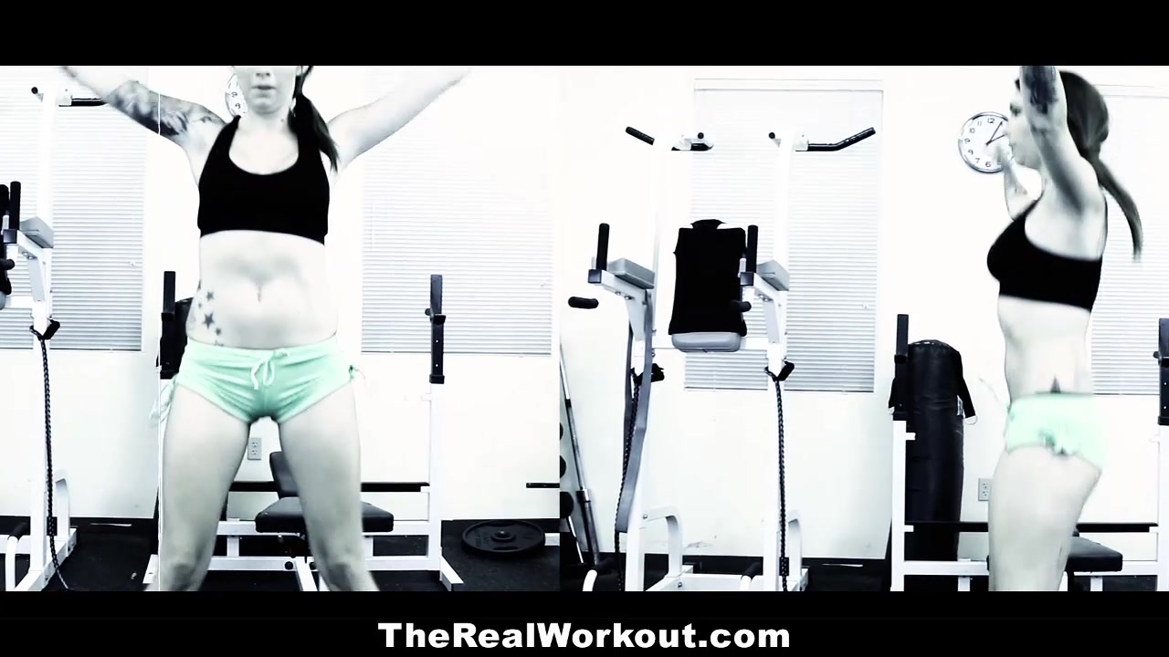 TheRealWorkout - Tatted Up Trainer Slut Fucks Her Client