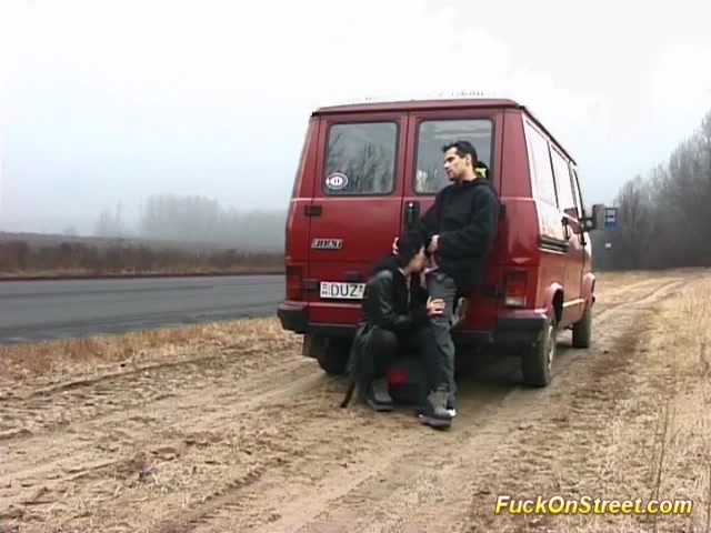 real fuck on big public street