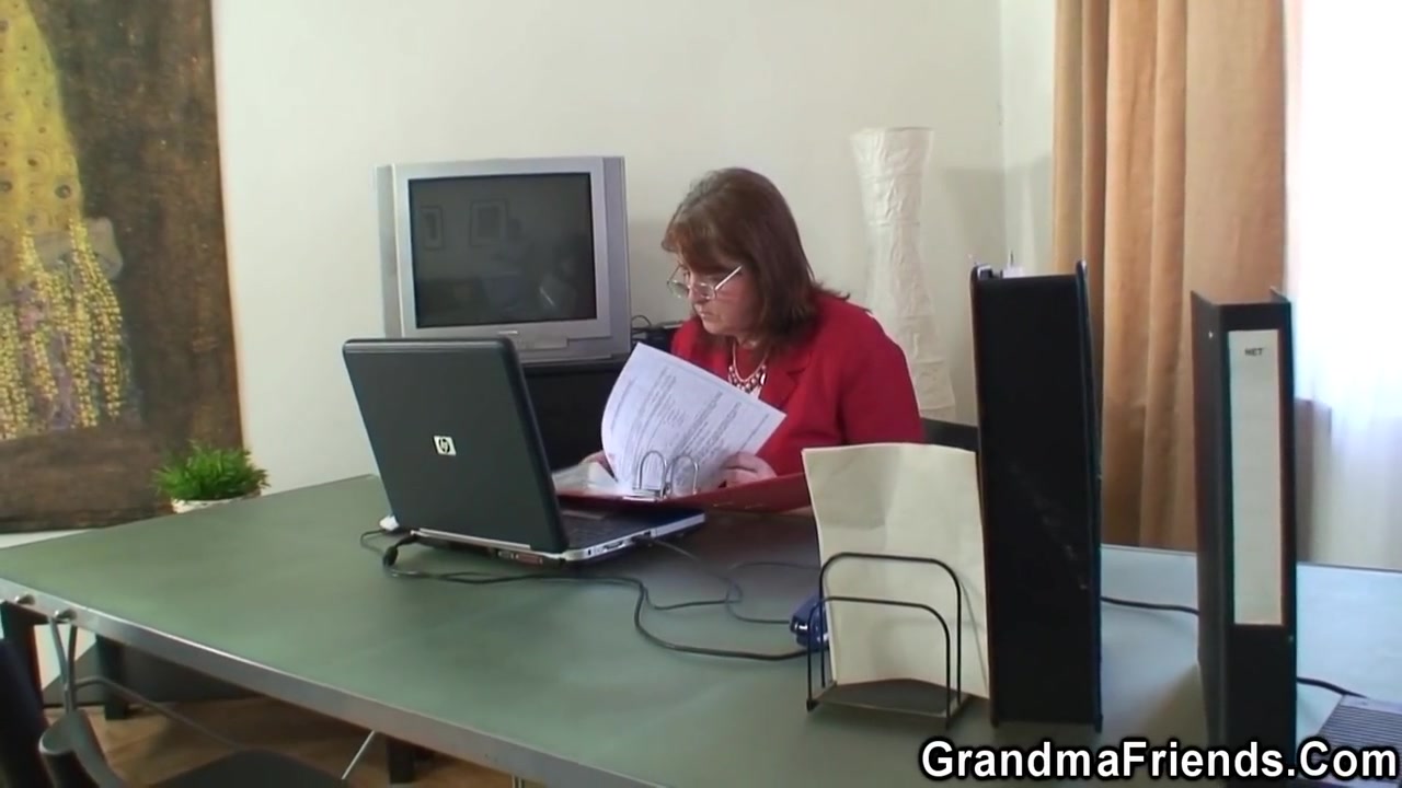 Very Old Lady Boss Sucks And Rides Cocks