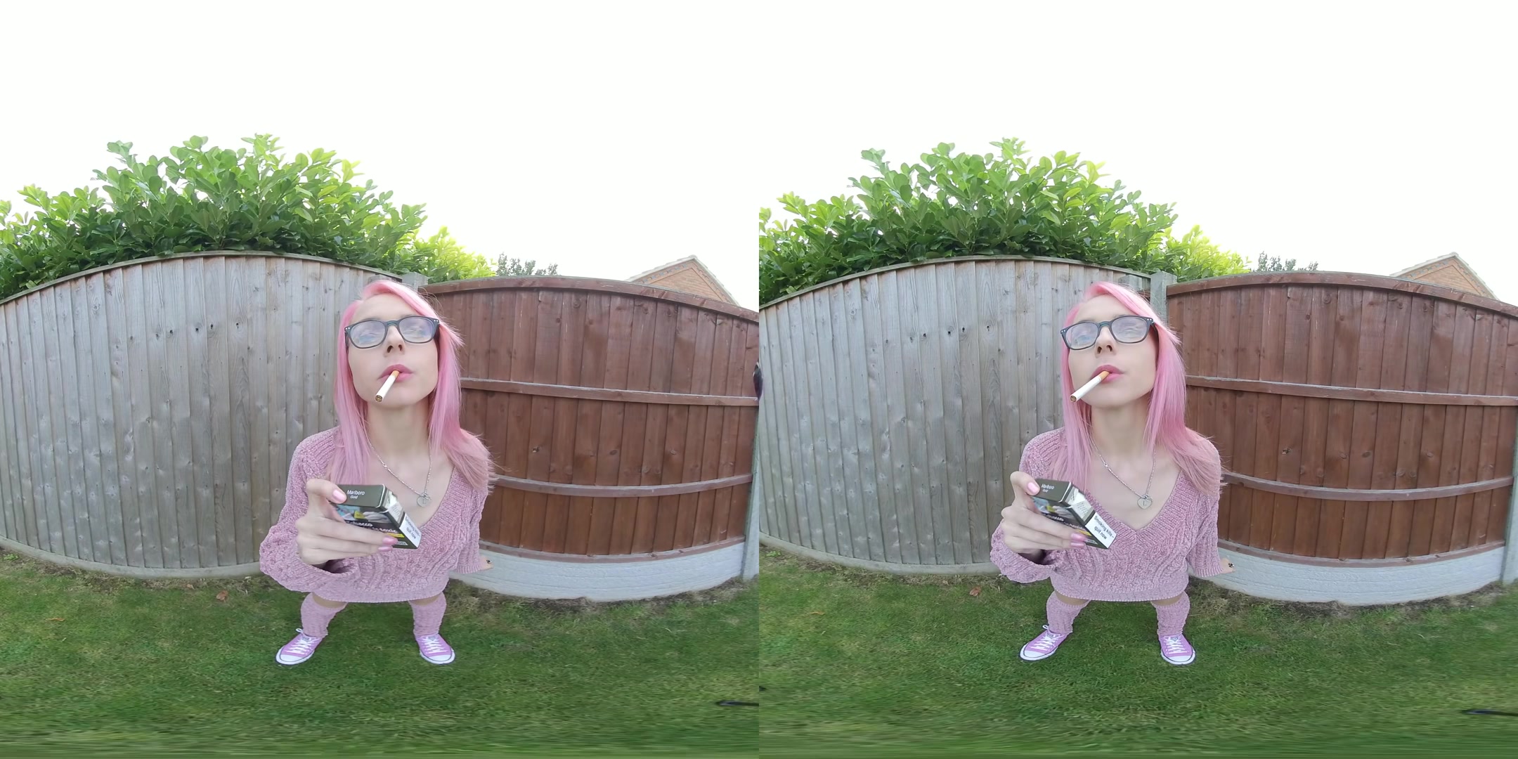 Chloe Toy - Smoking In The Garden - VRSmokers