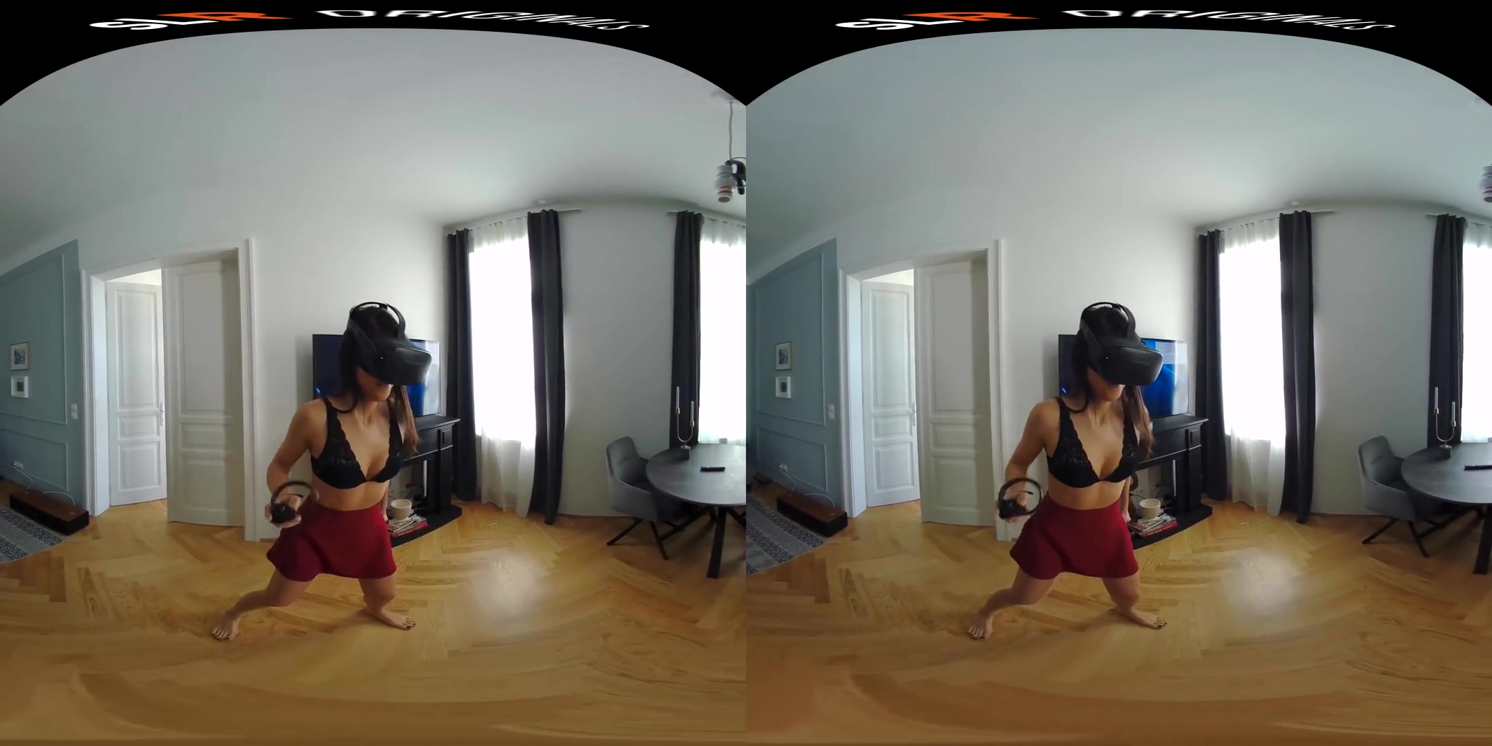 Carolina Abril Enjoying Beatsaber in VR - SexLikeReal