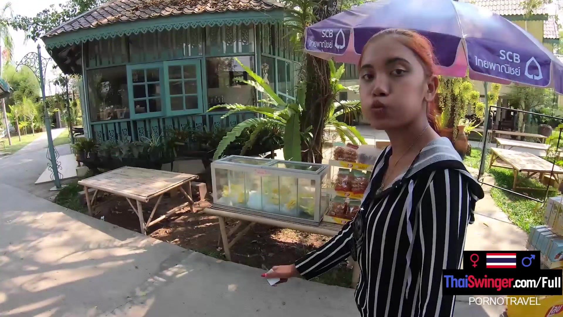 Big ass Thai girlfriend sucks and rides her hung boyfriend after a day out