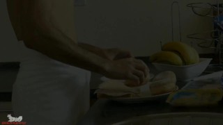 Euro twink is interested in what is under the towel