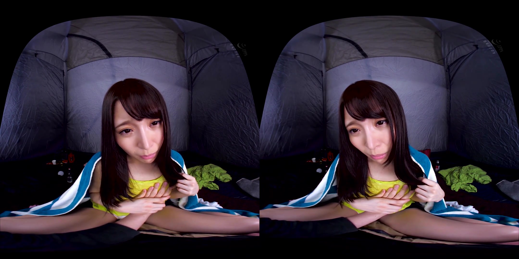 Inside the Tent at a Summer Festival 1 - Asian teen 18+ Perky Tits