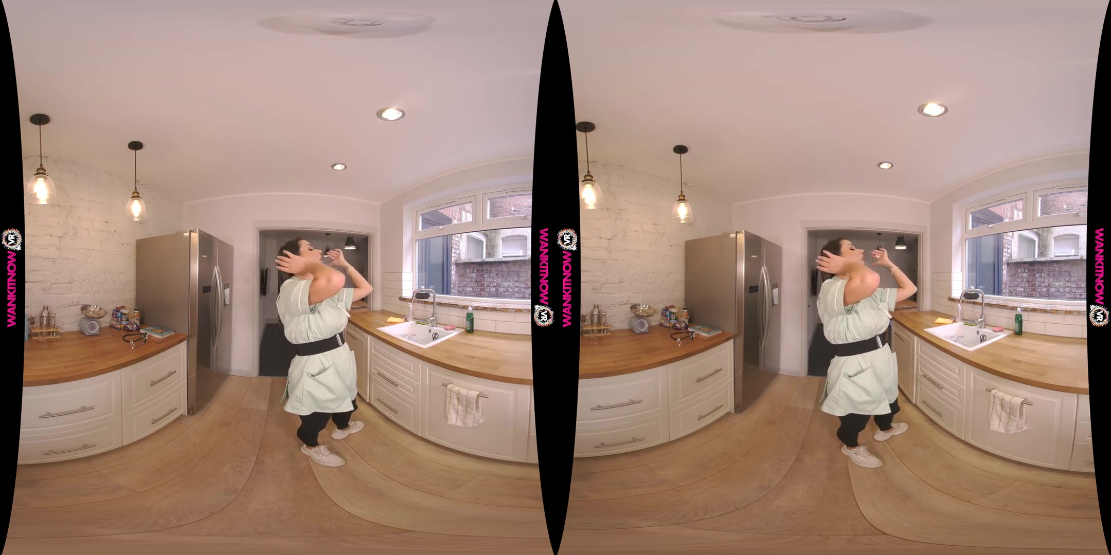 Stress Release - Cute Amateur in the Kitchen Stripping