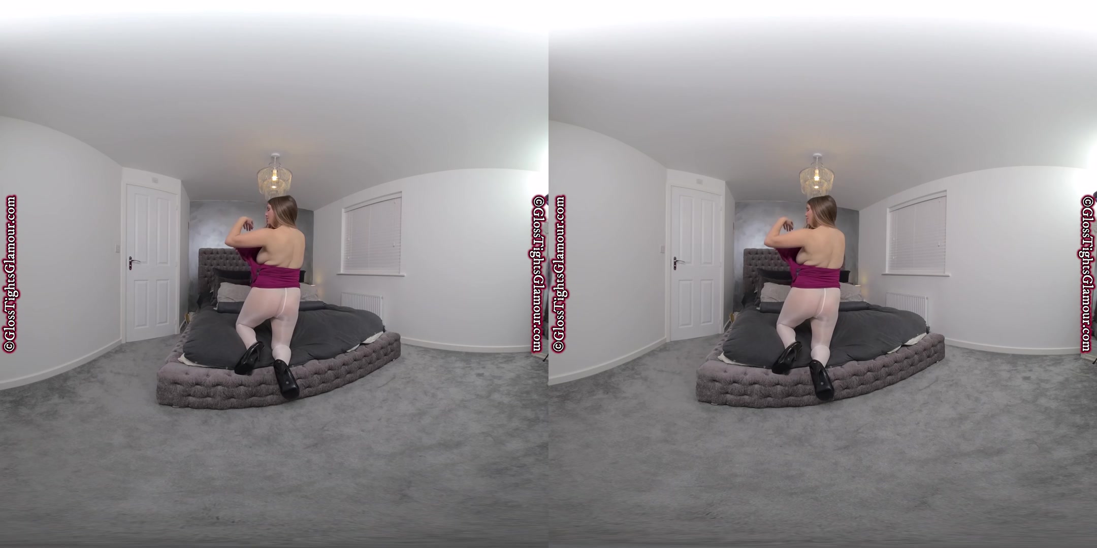 White Tight JOI - GlossTightsGlamourVR