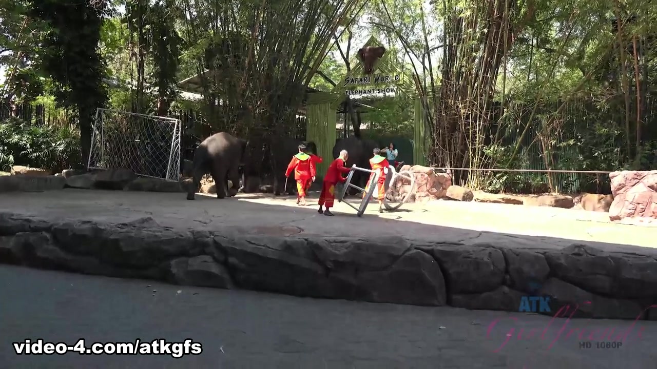 Jamie Marleigh in Jamie Gets To Meet Giraffes Face To Face To Feed Them - ATKGirlfriends