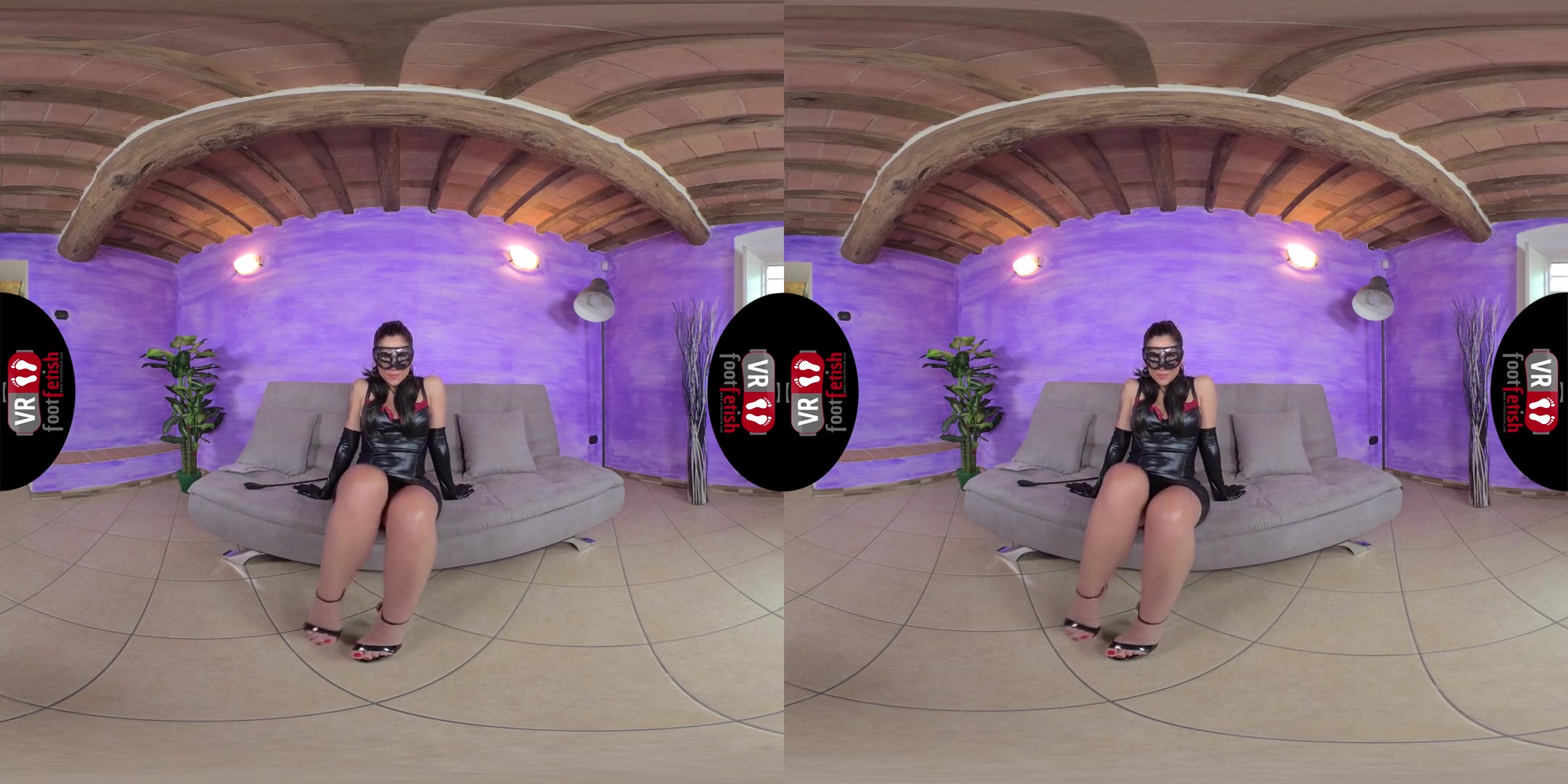Mistress Chiara Rolls Down Her Stockings And Flaunts Her Sexy Feet - Virtual Reality Foot Fetish 3D Porn