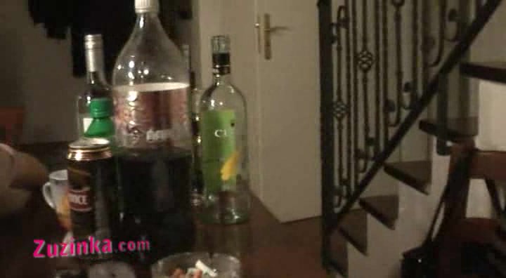 Zuzinka massages tight ass with a lot of oil