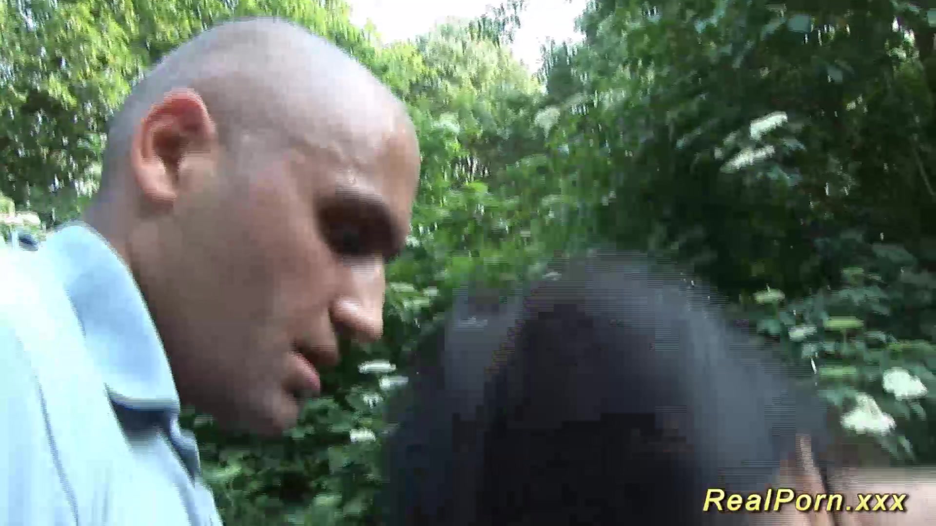 chubby babe gets wild fucked in the forest
