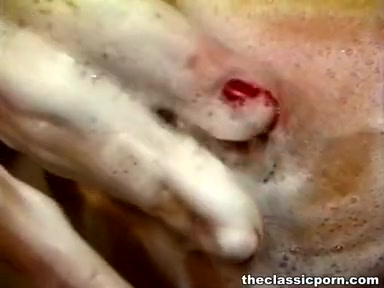 Babe washed and involved in fuck