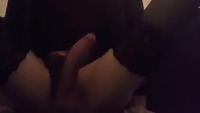 Horny crossdress stroking and some little dildoplay