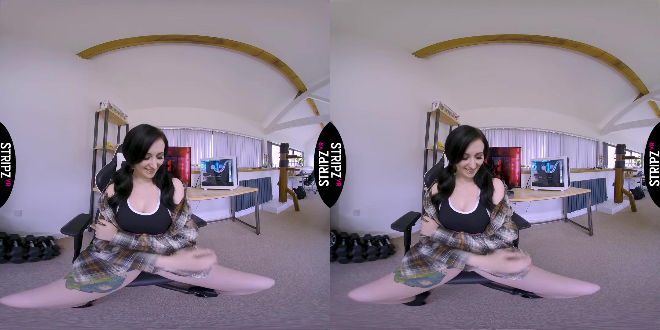 Gamer Girl - Fair Skinned Brunette Babe Solo Tease