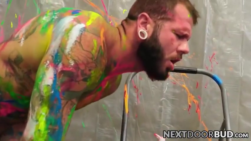 Johnny And Dakota Splattered In Paint Before A Cumshot Overload - Dakota Payne And Johnny Hill