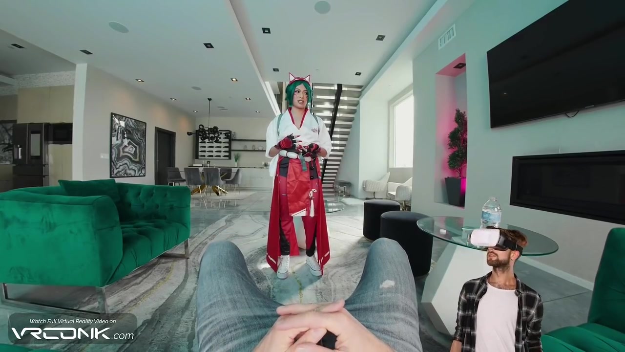 Busty Kiriko From Overwatch Video Game Fucks Anally With A Fan In Cosplay Parody Pt.1 With Reyna Belle And Vr Porn
