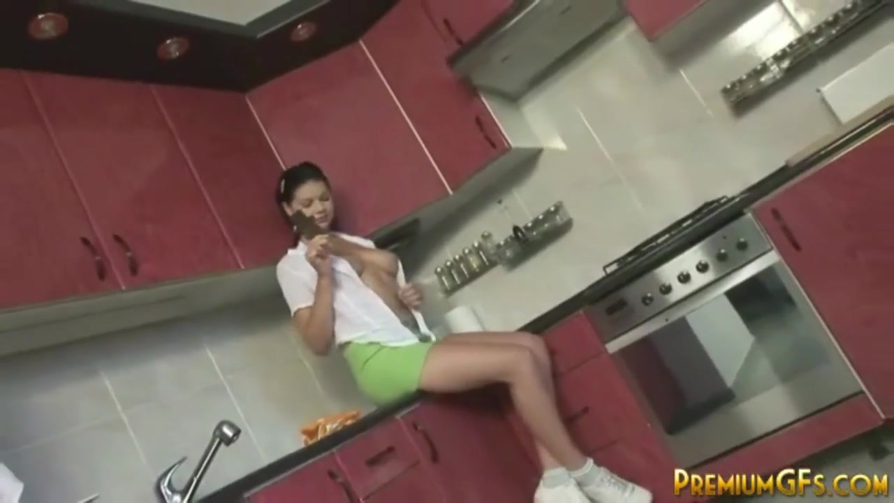 Naughty Daisy Licking Dildo
