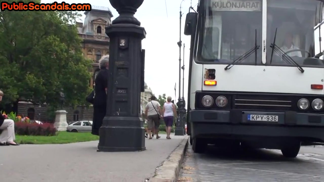 Public slut fucked in the busby big white dick fucker