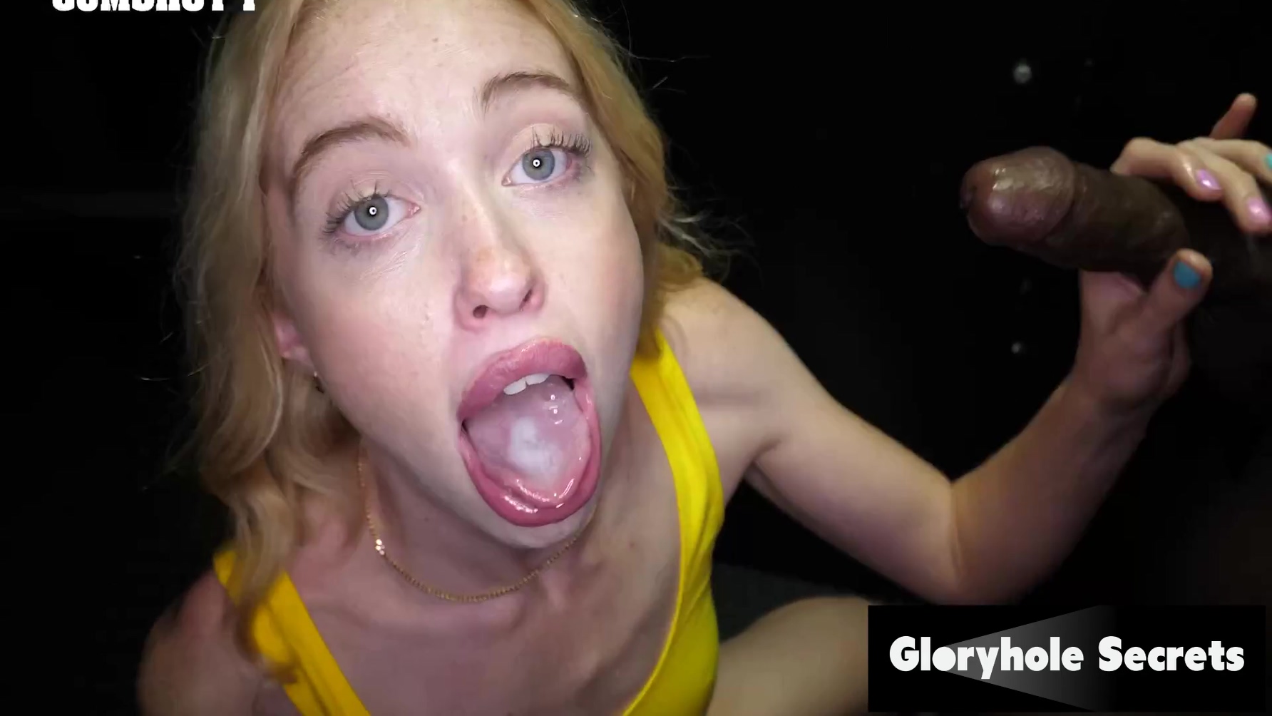 Smoking Hot Blonde Gets Deepthroated At The Gloryhole