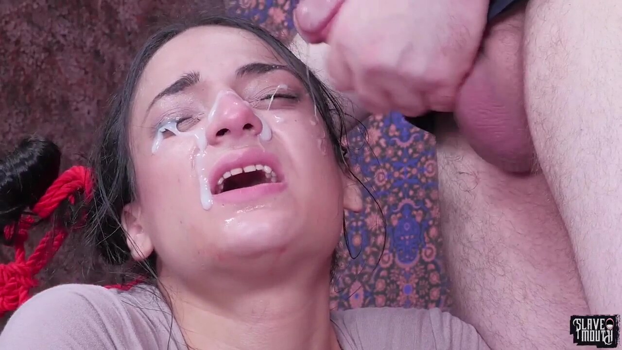 Oral slave gagging on popsicle