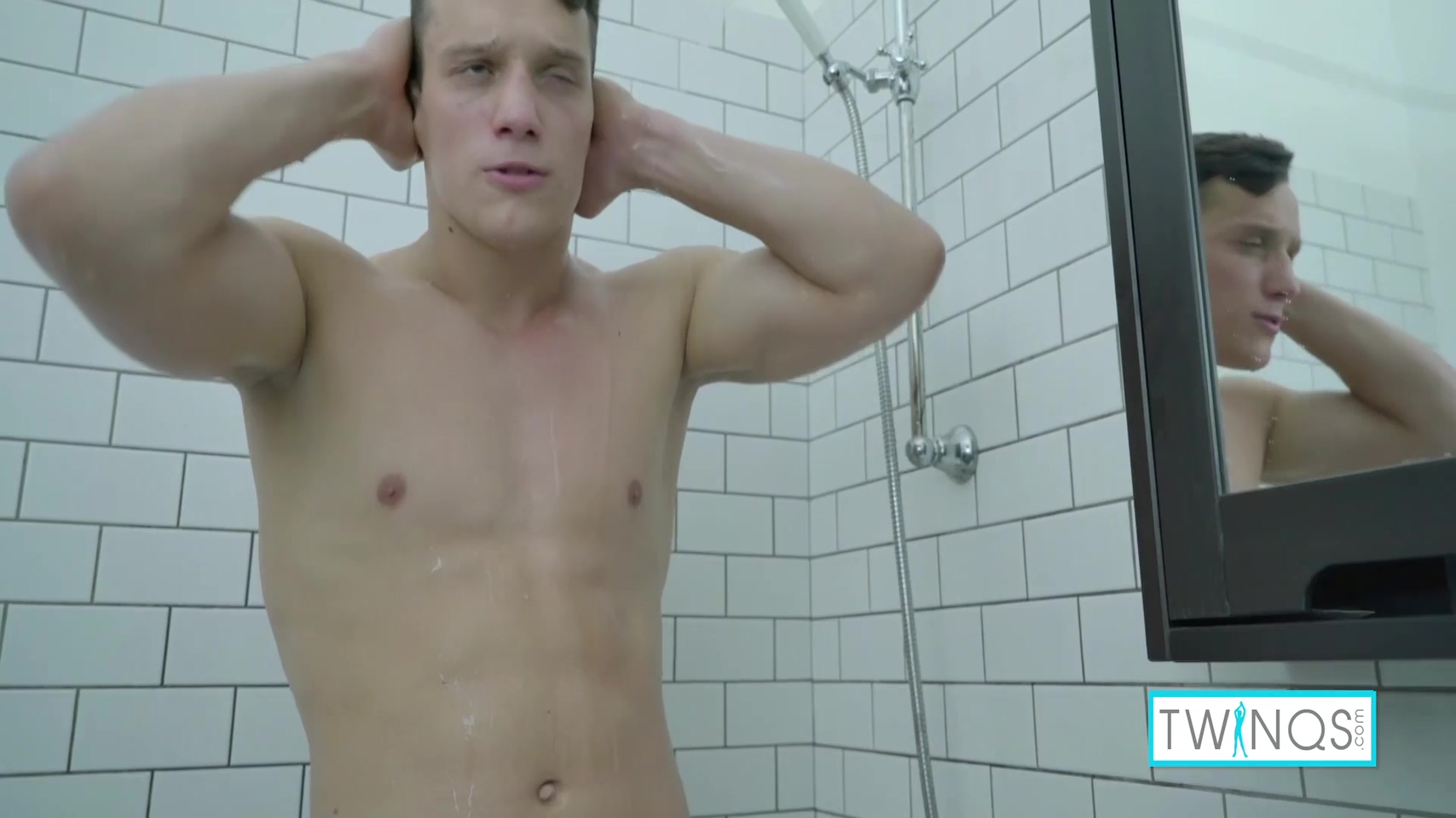 Luke A - Luke Plays With His Big & Hard Cock During The Shower Time! 10 Min