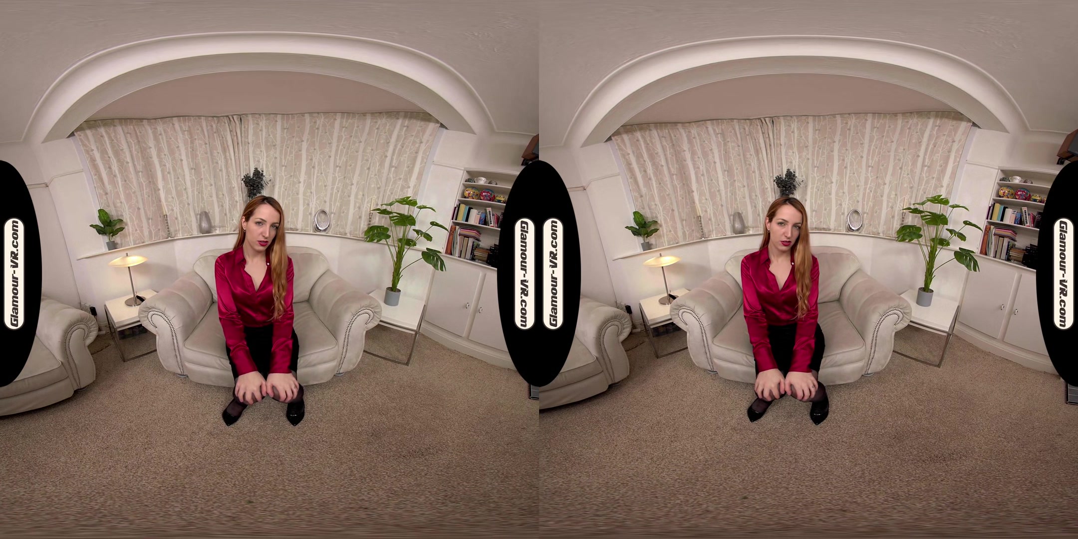 Liz Rainbow Sexy Secretary With Black Stockings & X-Rated Surprise Treat Joi