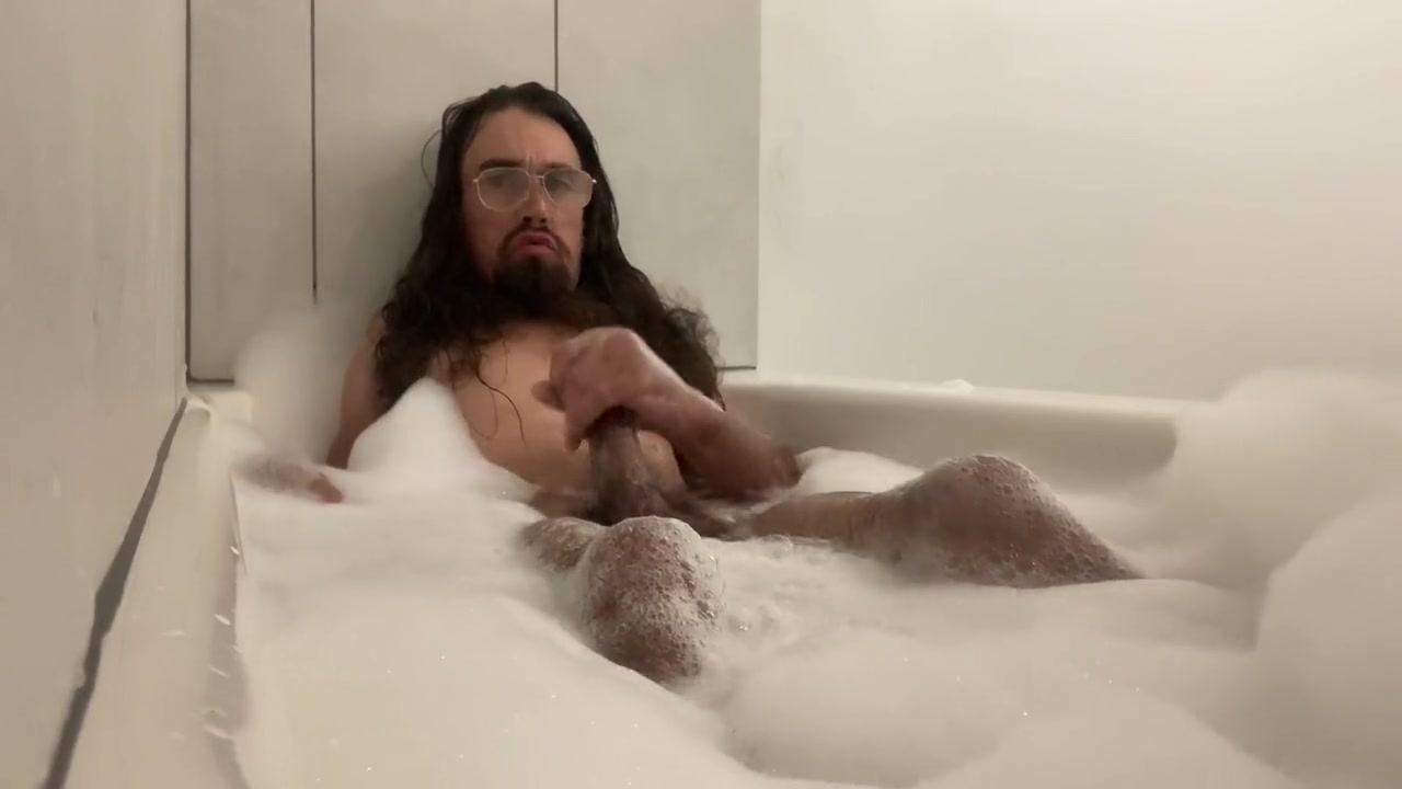 Having Fun With My Dick In The Bubble Bath