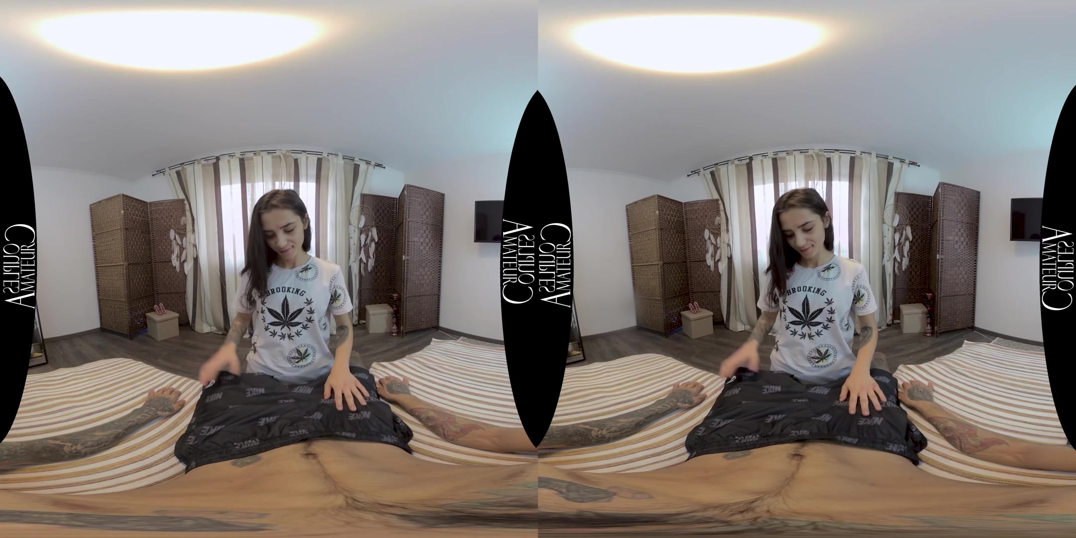 First Time Anal For This Skinny Brunette - AmateurCouplesVR