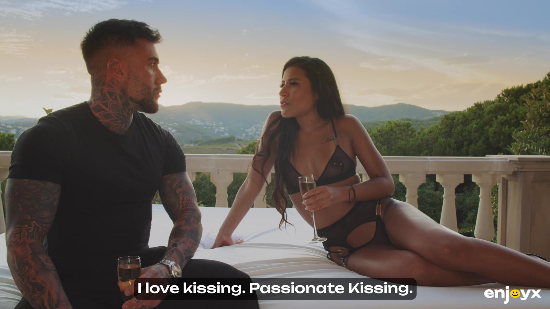 Horny brunette Andrea Retali passionately fucked outdoors