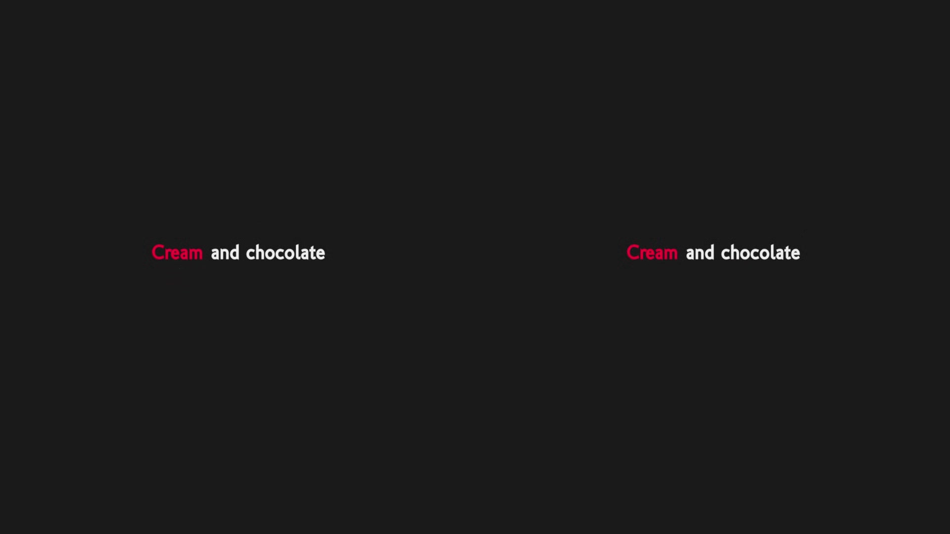 Cream and chocolate