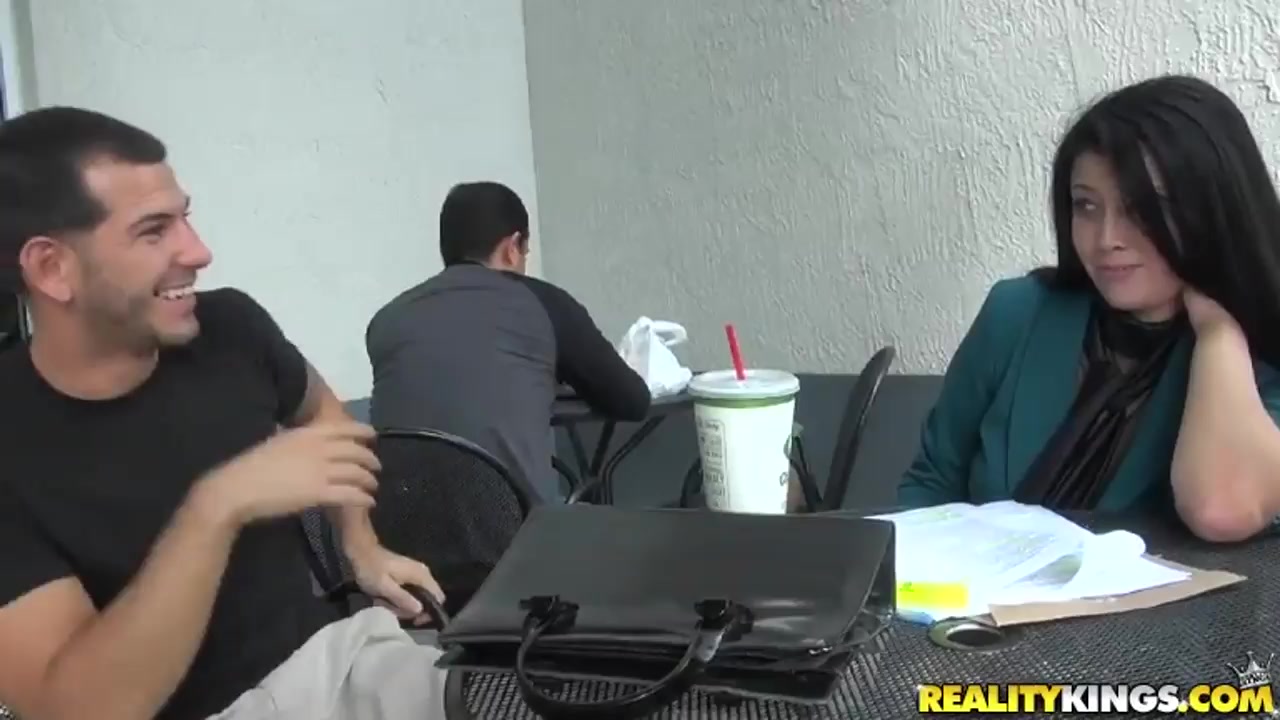 A young dude notices a new fancy chick in his office and invites her home for a fuck