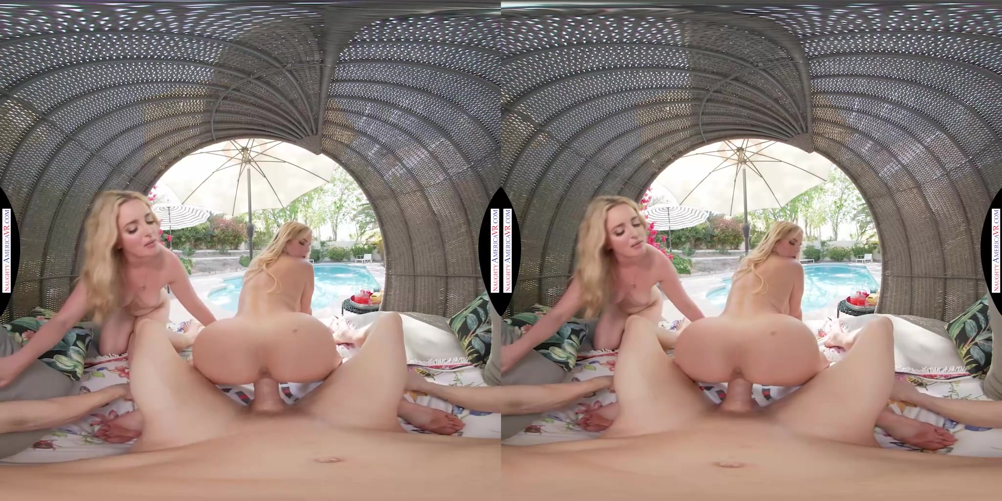 Crazy hot neighbor Slimthick Vic and her sexy Australian friend Charlie Forde stop by your pool to have a naughty threesome!