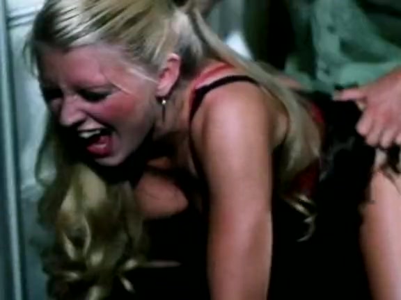 Sassy golden-haired is drilled hard in a vintage porn vid