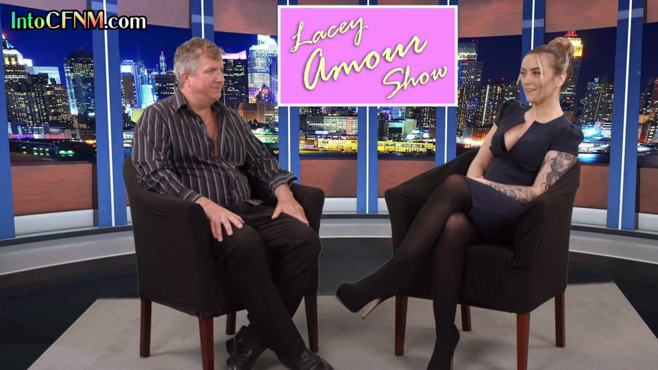 CFNM British amateur babe gives good BJ in live tv show