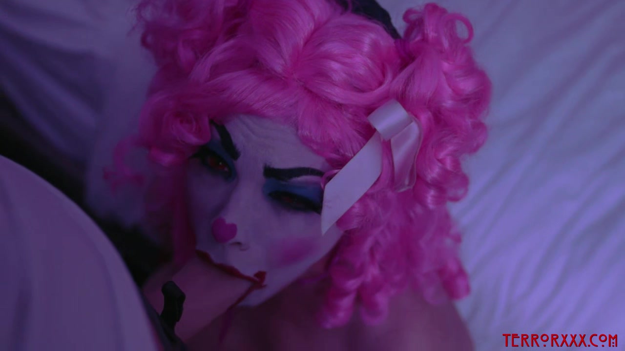 Clown girl savagely ass fucked and tormented by master