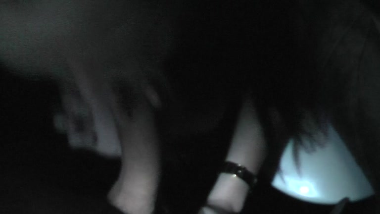 Blow and hand job in club's restroom