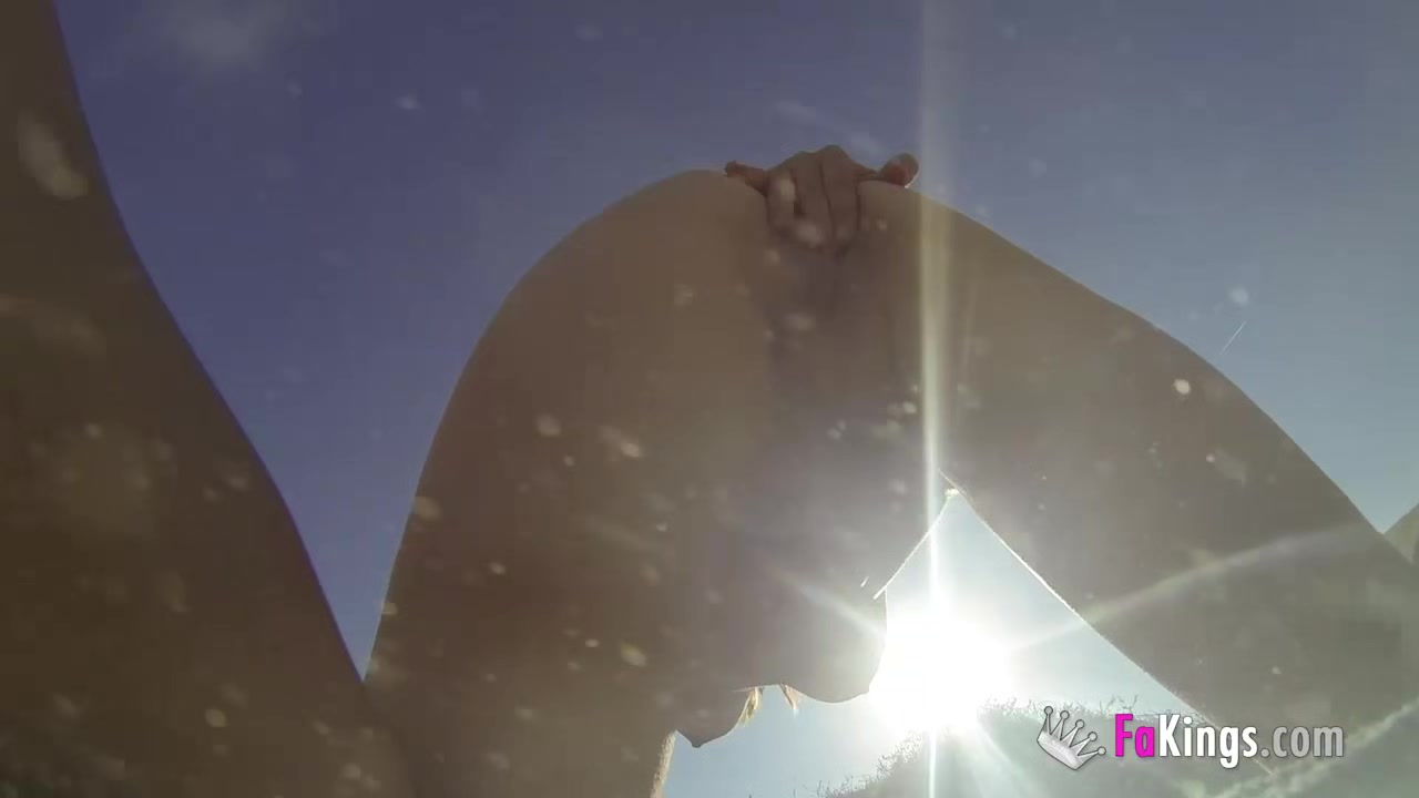 Masturbating in nude beach while guys watch and jerk off