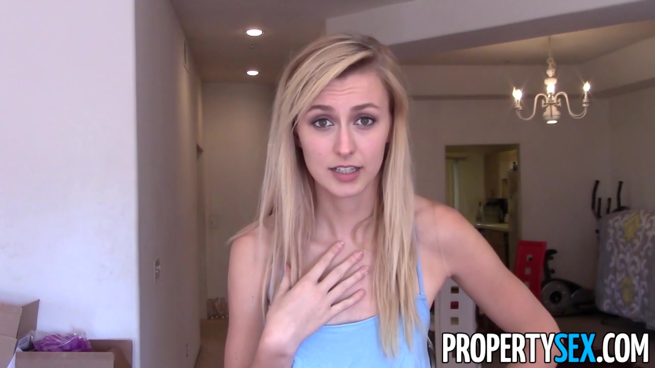 PropertySex Absolutely Stunning Blonde Agent Fucks Renter in Apartment