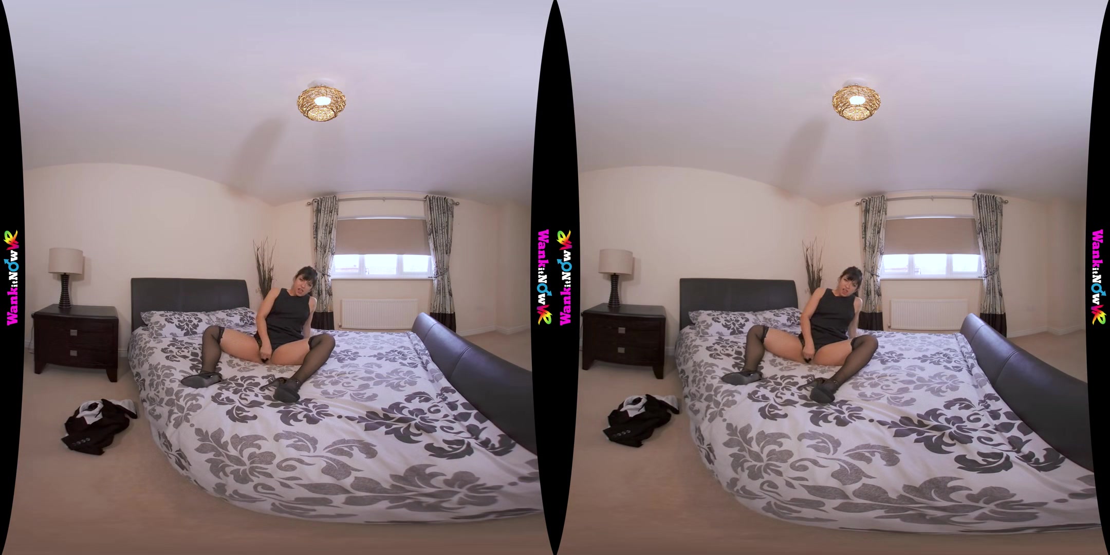 New Home Wank - Gorgeous British Brunette Solo Striptease