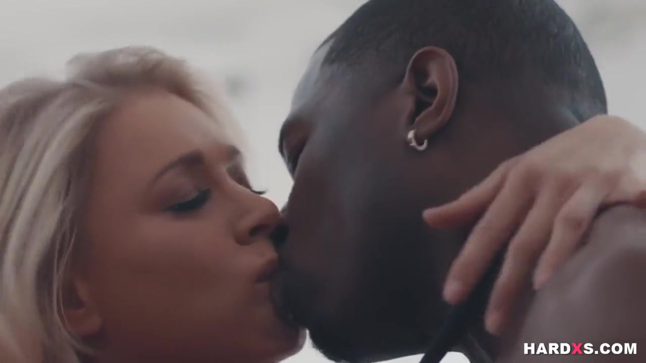 Voluptuous Blonde Stunner In Interracial Porn