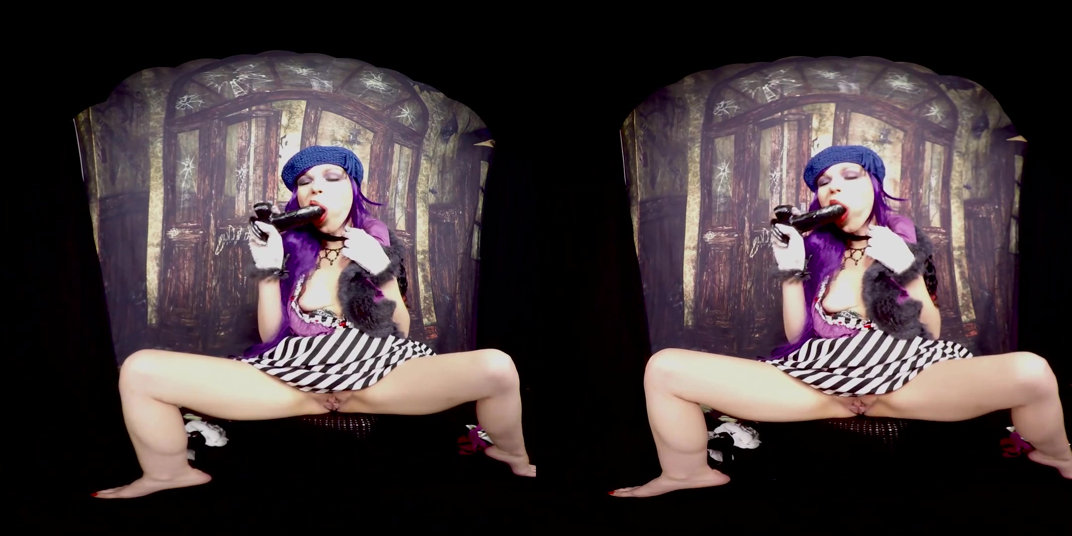 386 - Rebeka Black; Alt-Girl Pinup Solo with a Toy