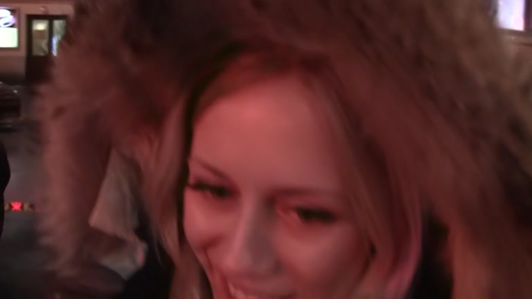 A stunning blonde goes for pickup sex